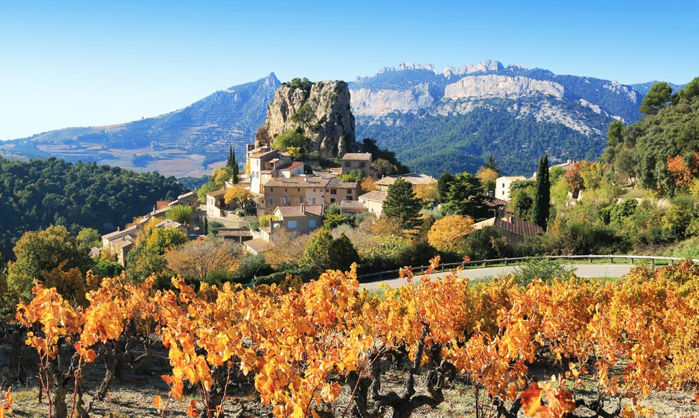 Dentelles de Montmirail in der Drôme Provençale